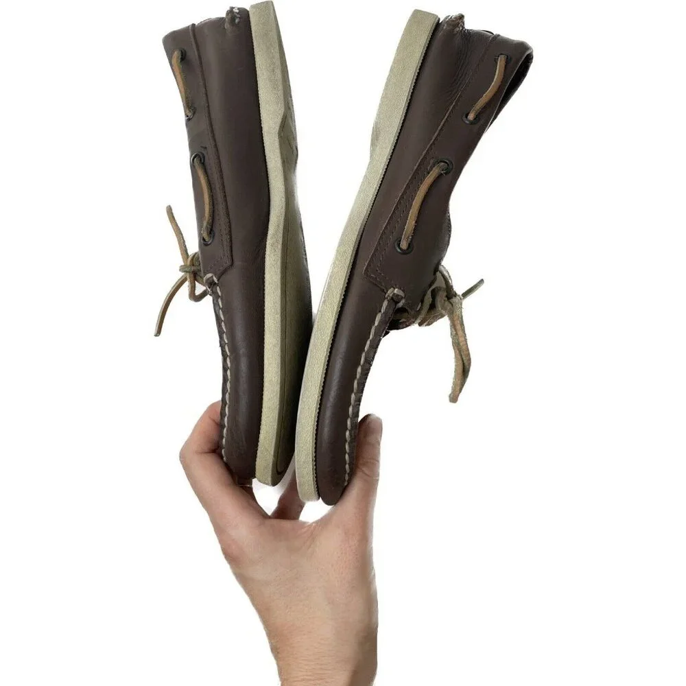 Sperry Top Sider Mens 10.5 M Brown Leather Boat Shoes Casual Loafers